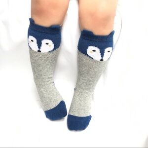 🆕 Toddler Baby kids Fox knee high socks 🦊